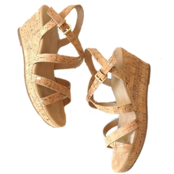 G.H. Bass & Co. Shoes - G.H. Bass & Co. Karly Cork Strappy Wedge Sandals 8